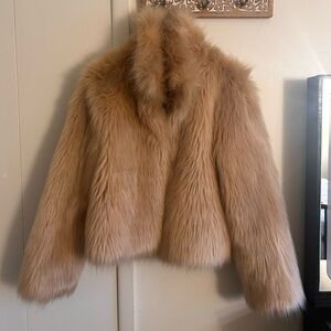 Cropped Faux Fur Jacket